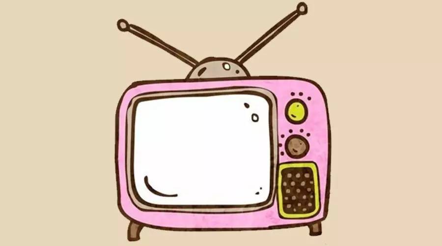 簡筆畫描繪看電視瞬間與探索自然美景之旅